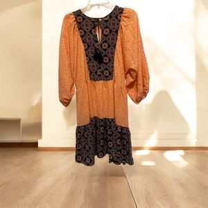 Studio B by Bobeau Tiered Babydoll Dress With Tasse